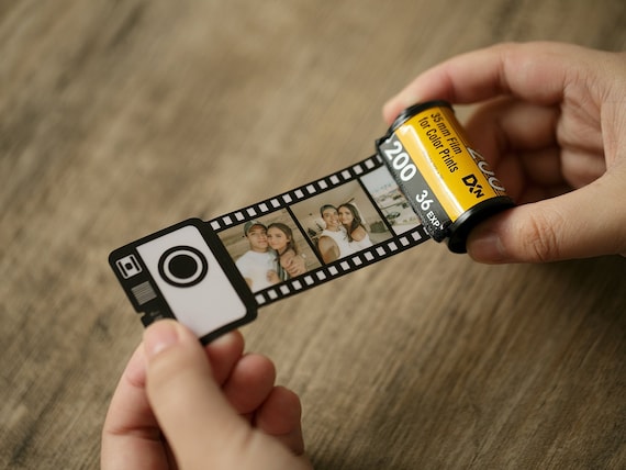 Custom Photo Camera Film Roll Keychain 2024