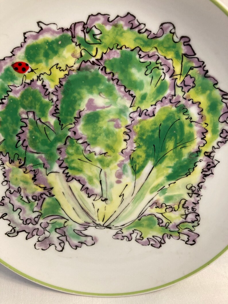 Decorative Vintage lettuce Plate 71/2 Etsy
