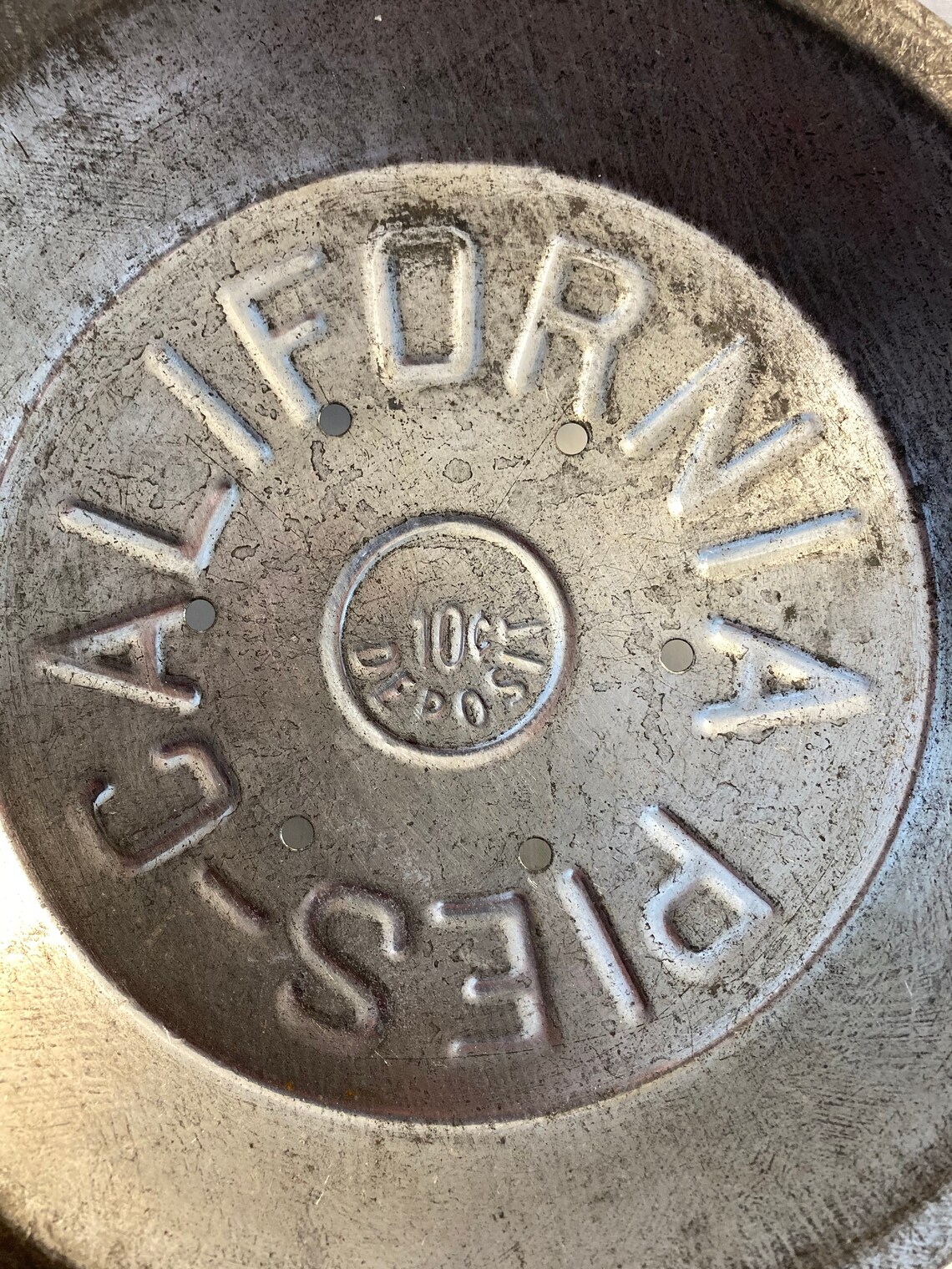 Vintage Metal Pie Pan California Pies Etsy