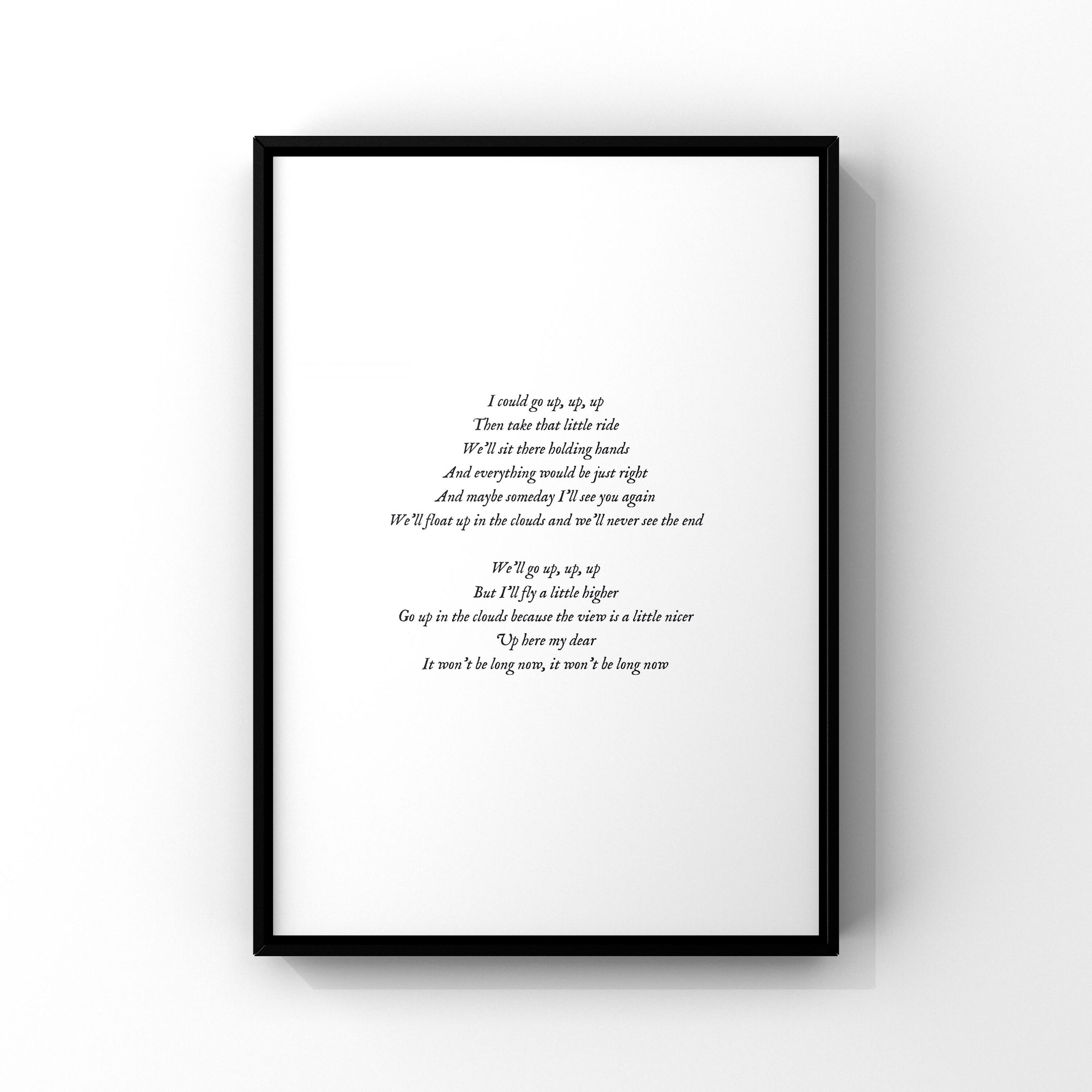 Clouds Lyrics Zach Sobiech Clouds Film Minimalist Print Etsy
