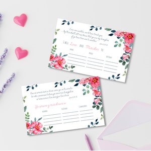 Tarjetas de asignación ministerial - Paquete en español e inglés - Sociedad de Socorro SUD imprimible - Floral marino