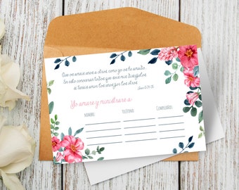 Bedieningstoewijzingskaarten - Spaans - LDS Relief Society afdrukbaar - marineblauw bloemen