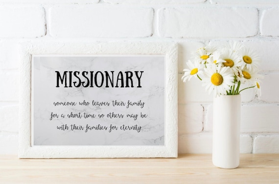 LDS Missionary Printable Missionary Wall Art | Etsy