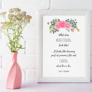 LDS Ministering -  Relief Society Printable /Poster/Handout/Binder Cover Insert