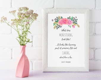 LDS Ministering - afdrukbare ZHV /Poster/Uitreikblad/Binder Omslagbijsluiter