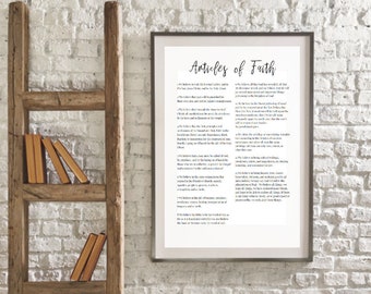 Geloofsartikelen - LDS - afdrukbare poster