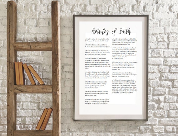 Articles of Faith LDS Printable Poster | Etsy
