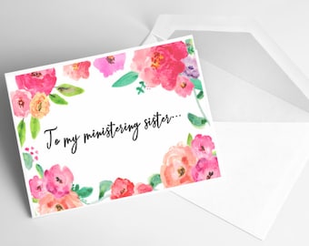 Gebloemde ministerkaart: afdrukbaar LDS-cadeau (4 x 6 pdf)