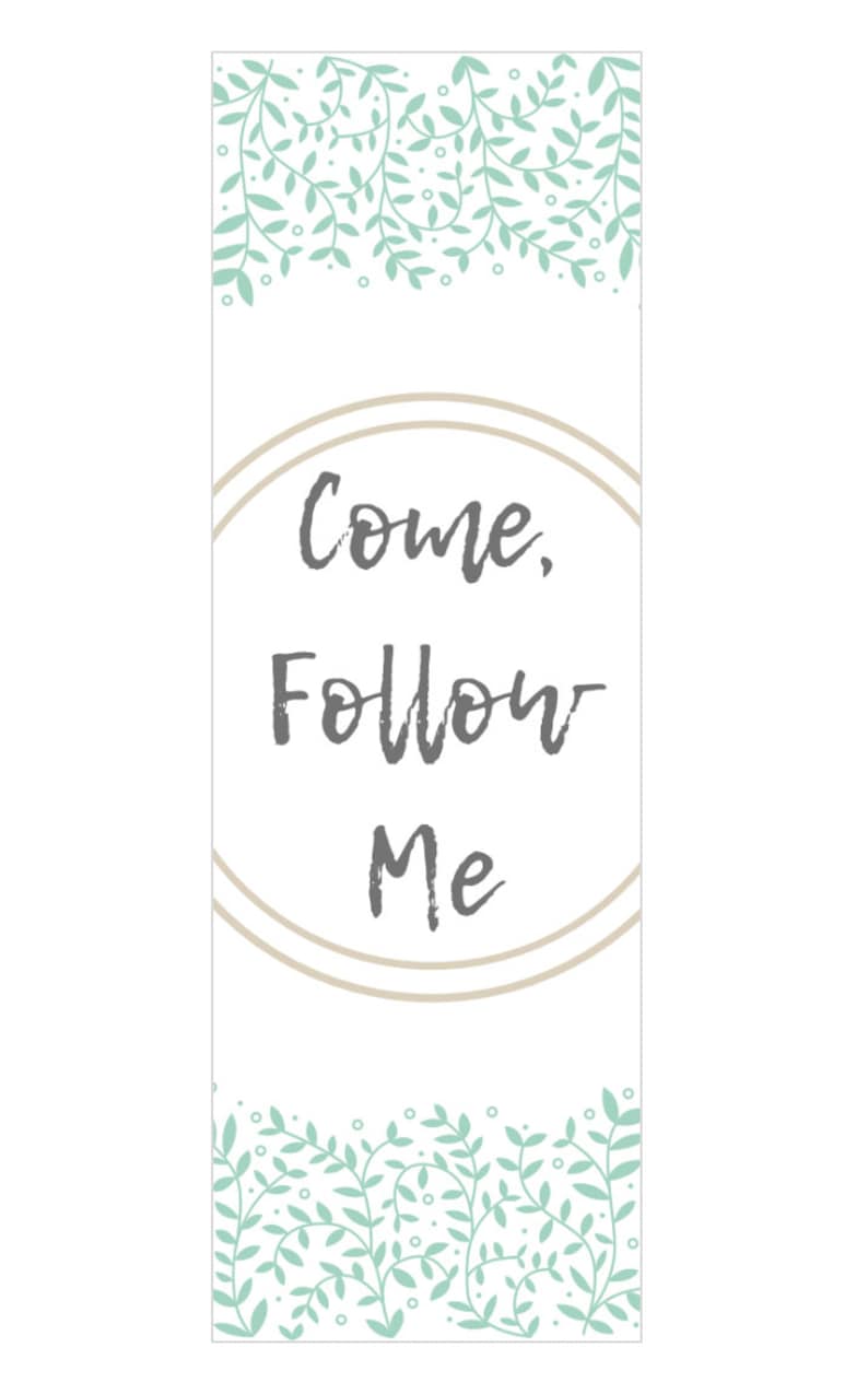 LDS come Follow Me Printable Bookmarks Etsy
