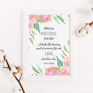 Ministering - LDS Relief Society Printable /Poster/Handout/Binder Cover Insert