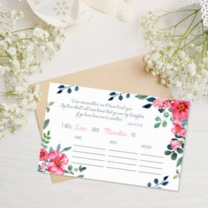 Ministering Assignment Cards -  LDS Relief Society Printable - Navy Floral