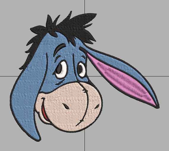 Eeyore Head Embroidery Design - Etsy
