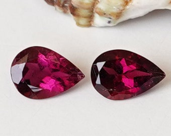 Natural Rubellite Pink Tourmaline Pear Faceted, Size 6x4mm, Hand Cut Gemstone, Tourmaline Loose Gemstone, Tourmaline For Jewelry Making