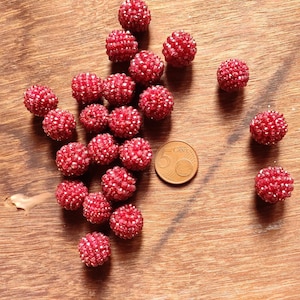 Red Spinel Balls Loose, Micro faceted beads Balls, Hand made beads for jewelry, Red Spinel Jewelry, Red Spinel Beads,