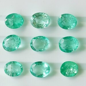 6x5mm Oval Natural Emerald Colombian, Fine Quality Emerald Cut Stone, Emerald Precious Gemstone Loose, Emerald For Jewelry Making