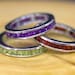 2.5 MM Full Eternity Stackable Stacking Square Purple Amethyst Band ...