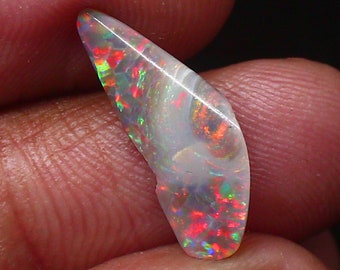 Australian Black Opal 2.09cts, Natural Fancy Cabochon, Lightning Ridge Untreated Red Yellow Fire Opal, Loose Crystal Jewelry Fine Quality