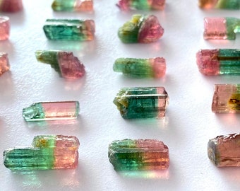 Natural Bio Watermelon Tourmaline  Loose Gemstone 1 Piece Cut Stone Making For Jewelry Low Price Stone Wire Wrapping Weight 2.10 Crt T-67