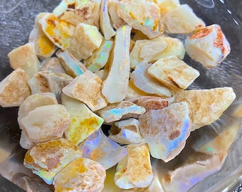 Weißer australischer Opal rau, natürlicher unbehandelter blaugrüner Feueropal, Opal feine Qualität, Rohkristallmasse, ungeschliffener Edelstein, 7-22 MM