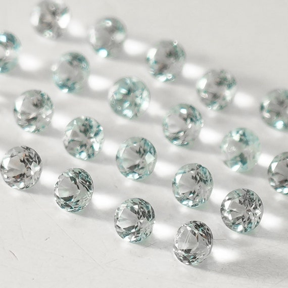 Sky Blue Topaz Round Cut Faceted, 1-4mm Size Natural Topaz Gemstone, AAA Eye Clean Quality Stone, November Birthstone, Blue Topaz Jewelry