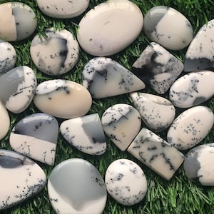 Dendritic Opal Cabochon, Opal Crystal, Big Palm Stone, Dendrite Opal, Opal For Ring and Jewelry, Cabochons Stones