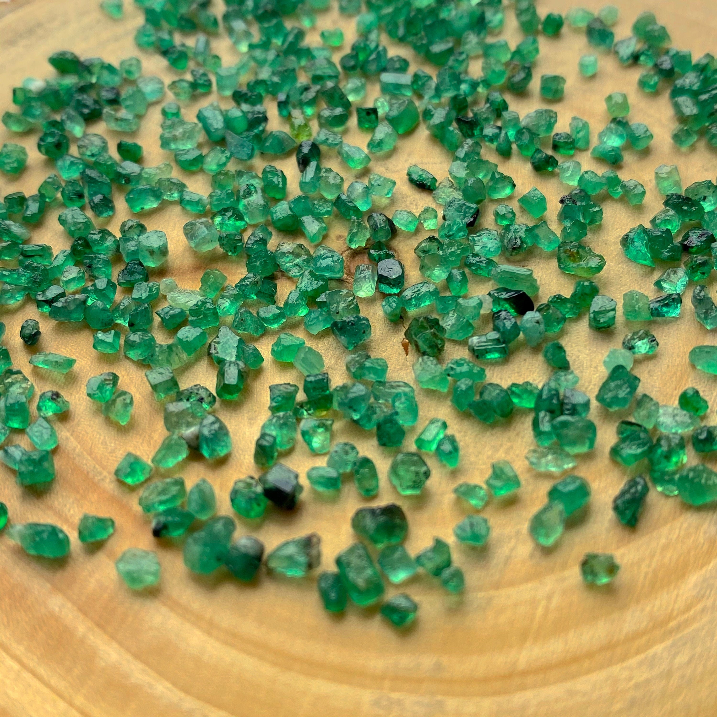 Raw Brazilian Emerald Crystal Nuggets Small Size Emerald Raw Etsy