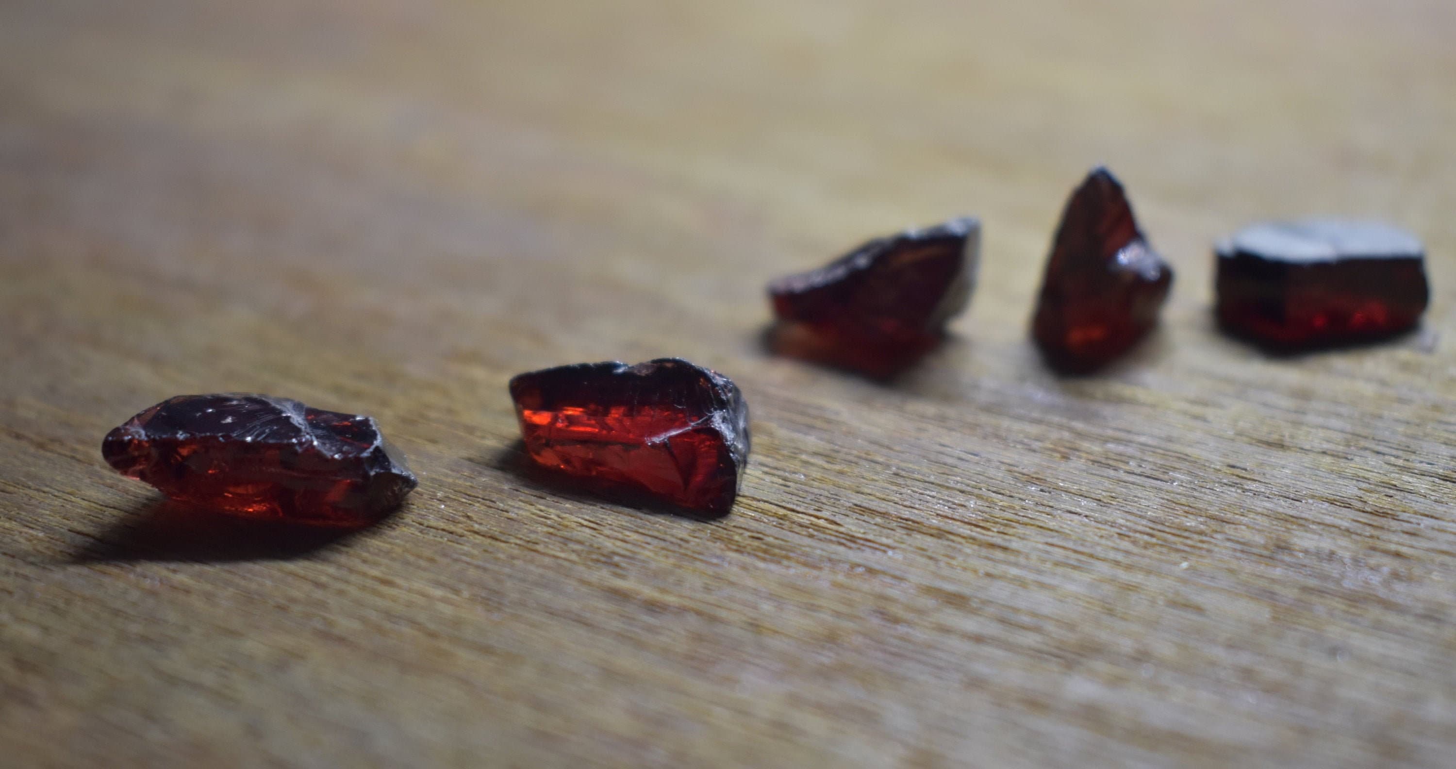 Raw red sales garnet
