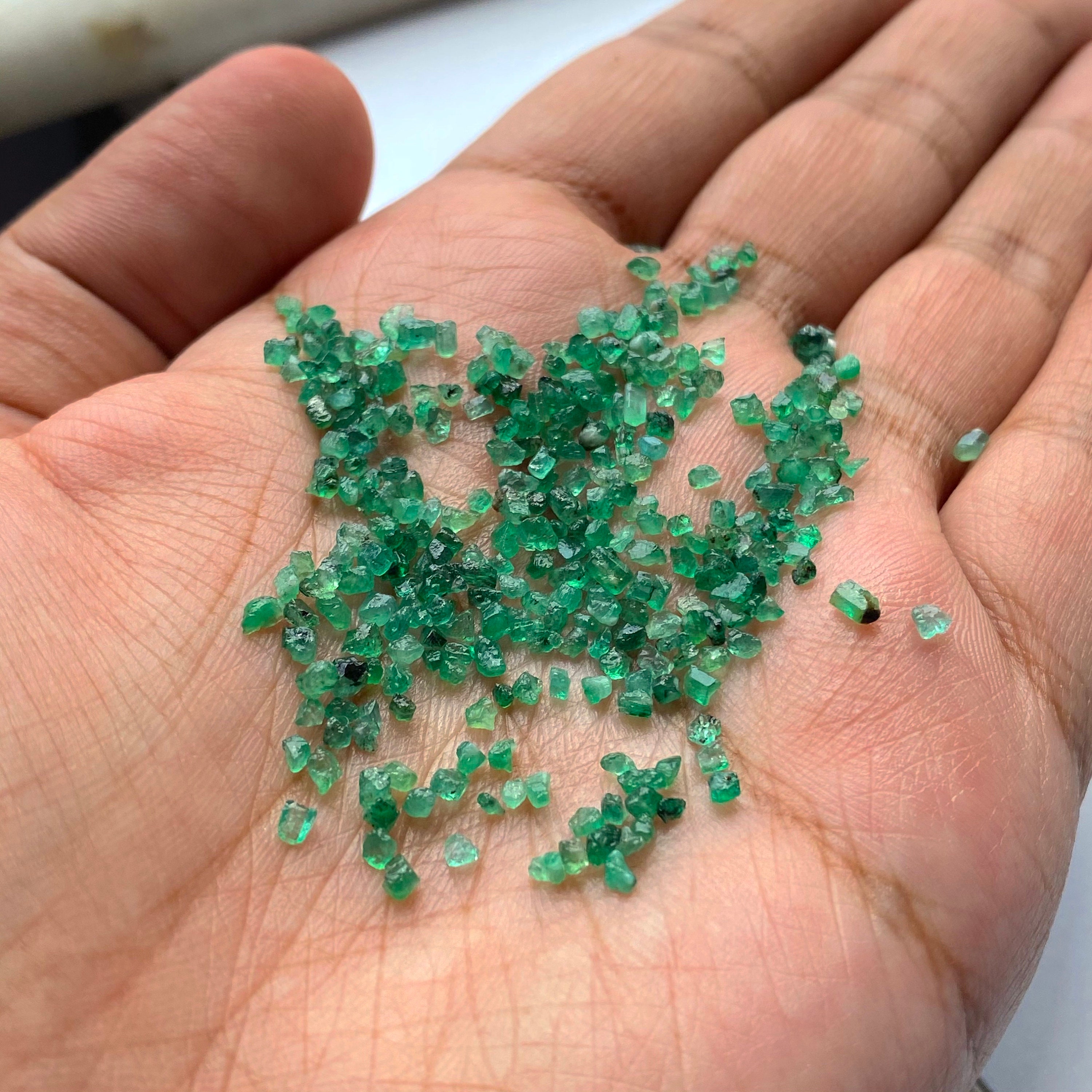 Raw Brazilian Emerald Crystal Nuggets Small Size Emerald Raw Etsy