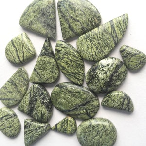 Green Serpentine Cabochon, Palm Stone, Healing Crystals and Stones, Worry Stone Chakra, Throat Chakra Crystals, Meditation, Wholesale Lot