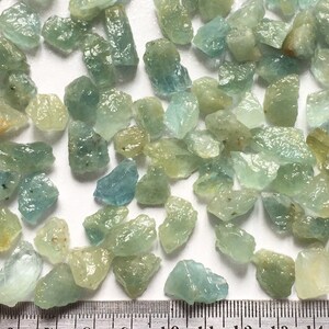 Raw Aquamarine Crystal, Natural Blue Aquamarine Rough 10-12 MM, Blue Aquamarine Nuggets, Wholesale Aquamarine Lot - Raw Bulk Crystals
