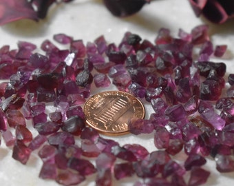 Raw PINK Rhodolite Garnet, 3-9 Mm Natural Rough Rhodolite Garnet
