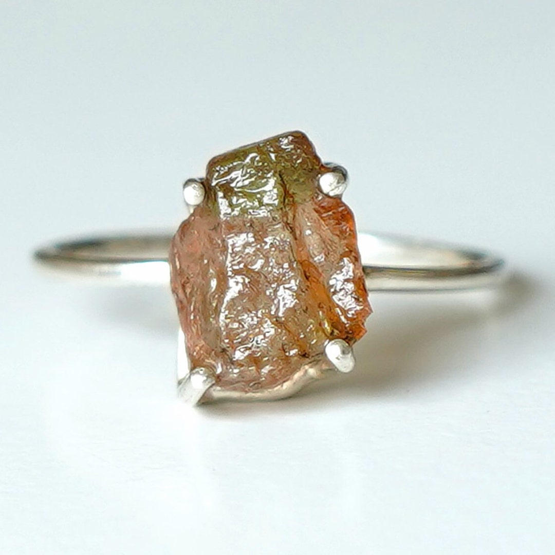 Raw Andalusite Ring, Rough Crystal Ring, Silver Artisan Ring, Ring ...