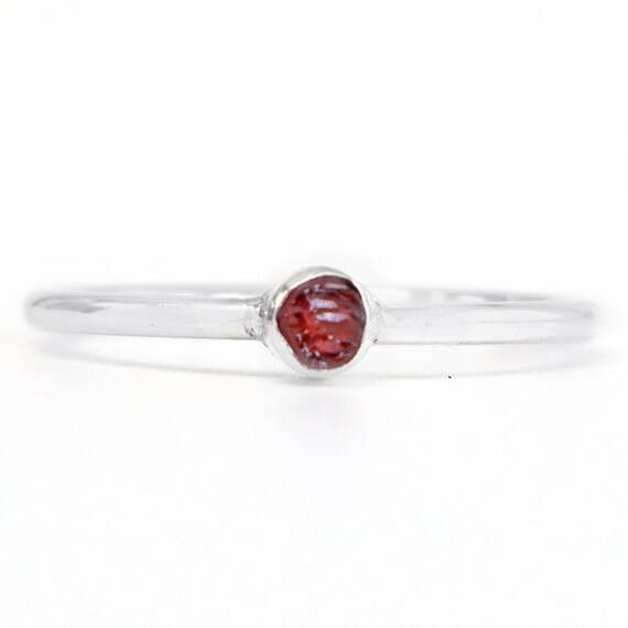 Raw Gemstone Rings, Birthstones Ring, Stacking Ring, Thin Band Ring, Neon Apatite, Emerald, Ruby, Opal Ring, Dainty Rings, Gifts For Her