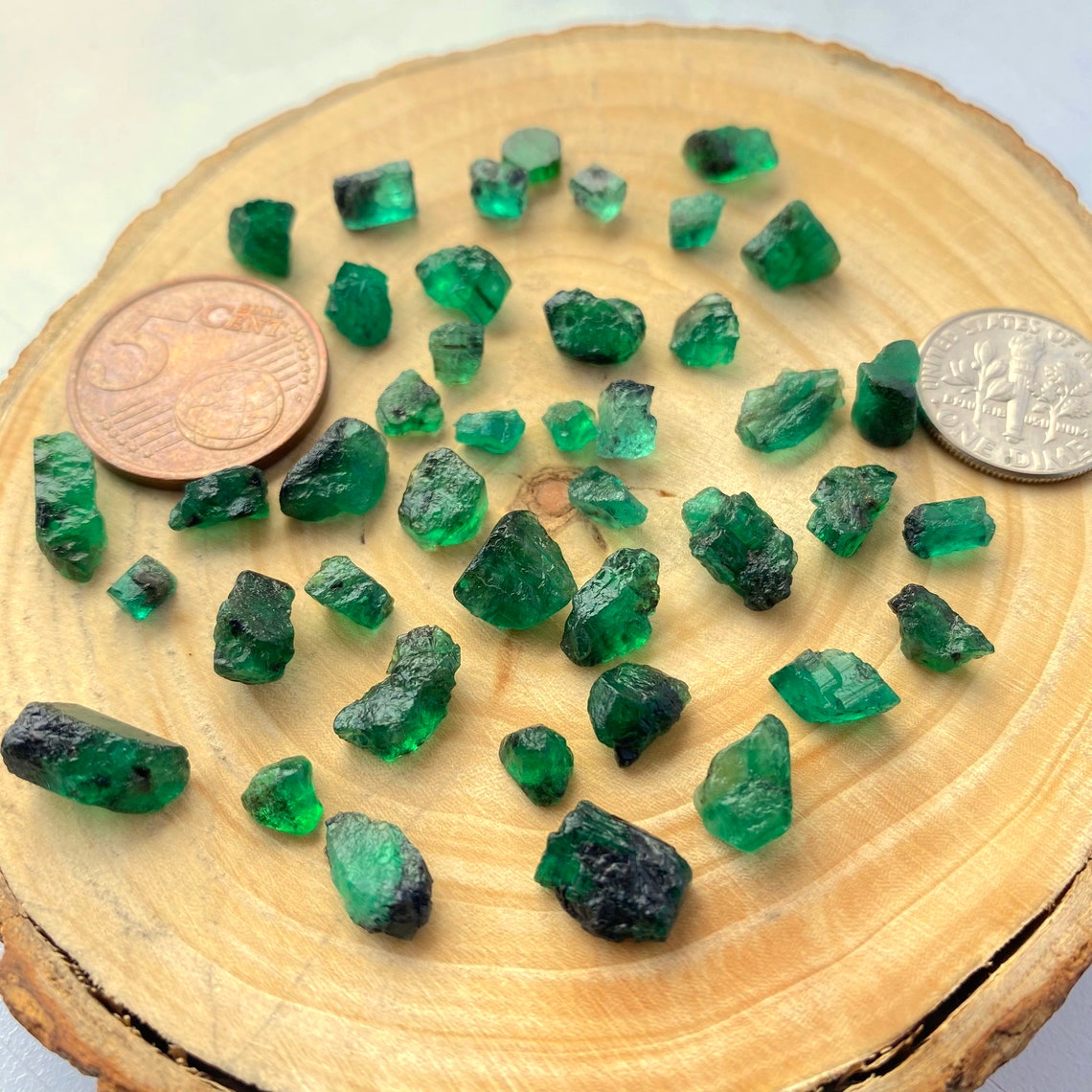 AAA Colombian Emerald Raw Gems Emerald Cut Graded Rough | Etsy