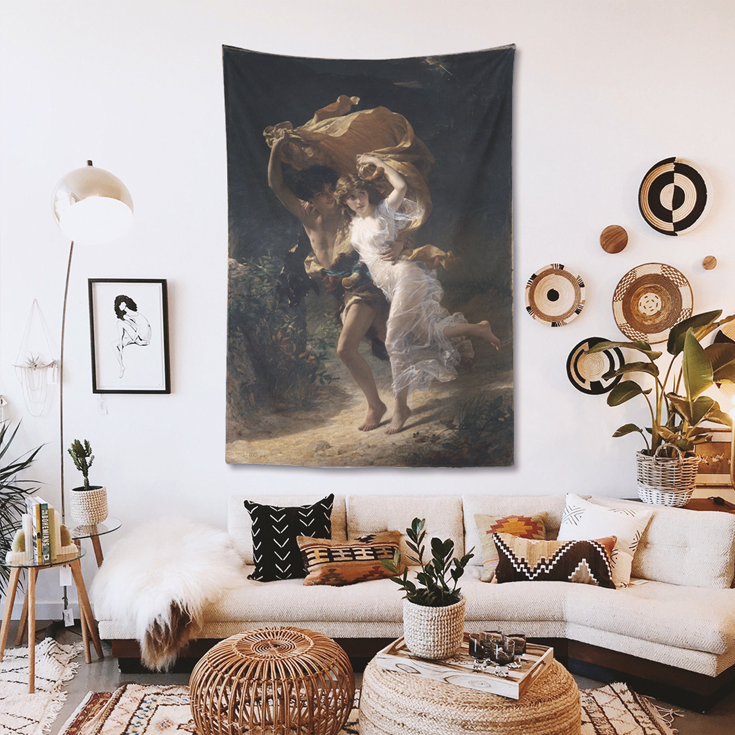 Wall26 Canvas Print – The Storm By Pierre Auguste Cot – 24x36 Inches – Stretched & Framed Art Deco Style - View #2