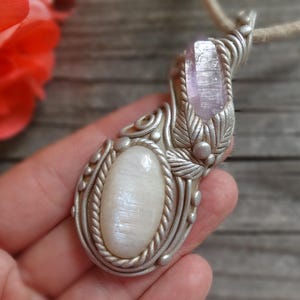 Moonstone and Vera Cruz Amethyst Necklace,