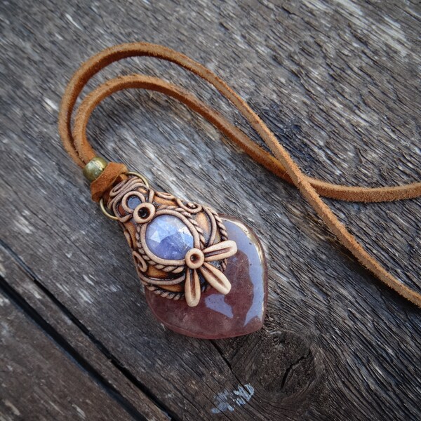 Tanzanite and Strawberry Quartz