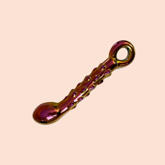 Slightly Imperfect Galactic Squirter Wand ~ Glass G-Spot Dildo ~ Curved Glass Dildo