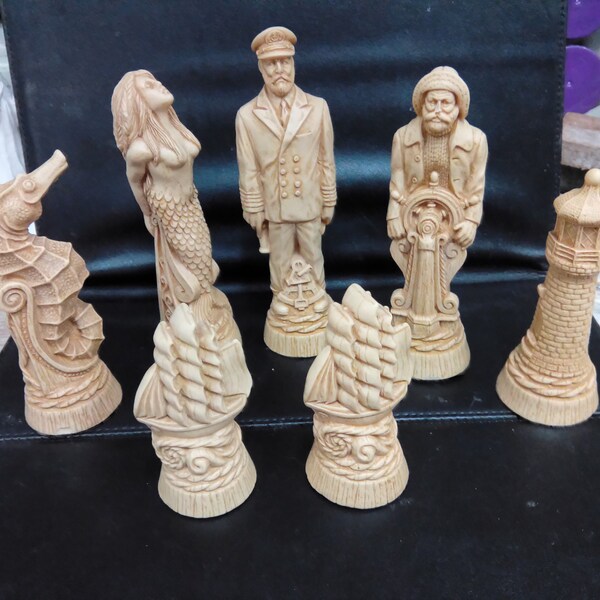 Nautical theme chess set molds