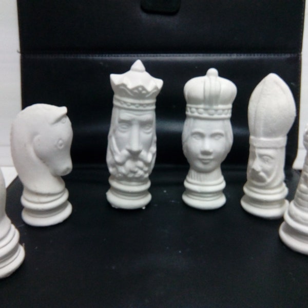 Gothic heads chess set molds