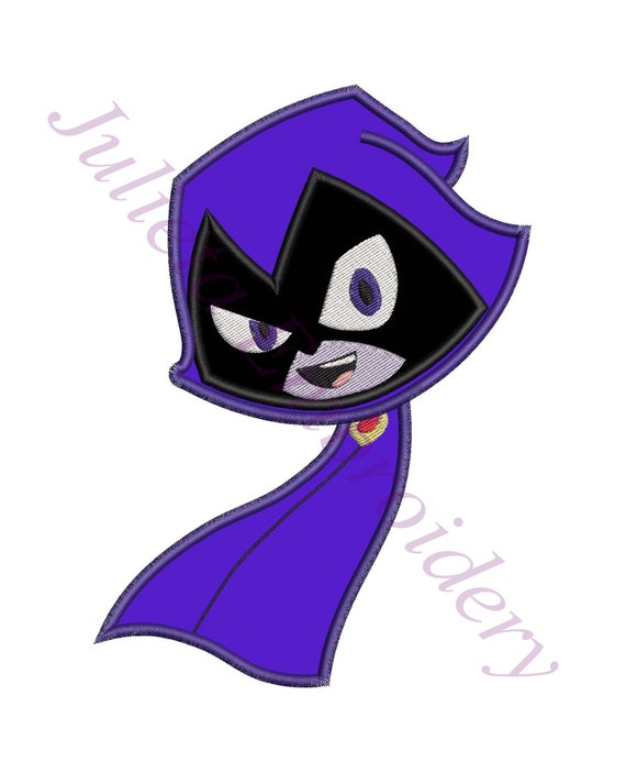 Raven Teen Titans Go Applique Design 01 TEEN TITANS RAVEN Dakimakura Pillow