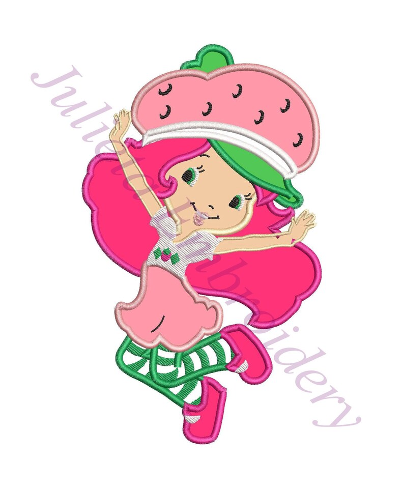 Strawberry Shortcake Applique Design 02 INSTANT DOWNLOAD ... Strawberry Shortcake Applique Design 02 INSTANT DOWNLOAD ...