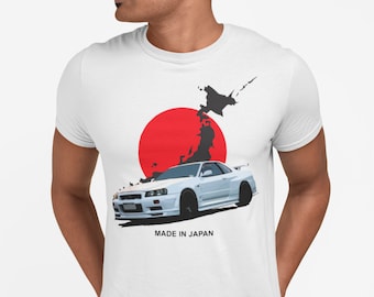MINIGTLBWK R34 GT-R ブラジル限定イベントTSHIRT付きXL Skyline R34 GTR Short-Sleeve Unisex T-Shirt | eBay
