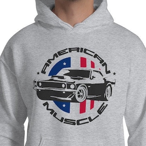 Vintage Ford Mustang American Muscle Hooded Sweatshirt