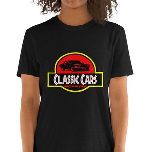 Classic Cars Jurassic Park Logo Parody Short-Sleeve  T-Shirt
