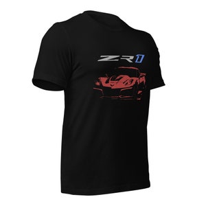 Chevy C7 Corvette Stingray T-Shirt – Automotive Design Car Show Fashion Tee (Black)