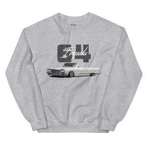 1964 Chevy Impala 2 Door Convertible Lowrider Classic Car  Sweatshirt