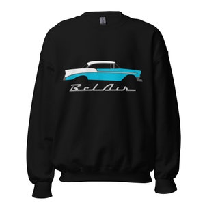 1956 Chevy Bel Air Türkis Antique Cars 56 Belair Sweatshirt