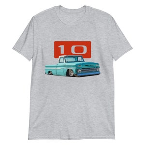1966 Chevy C10 Slammed antieke pick-up T-shirt met korte mouwen