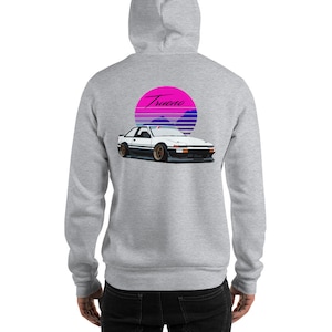 Moletom com capuz Trueno AE86 JDM Vaporwave Sun Drift Racing Tuner Car